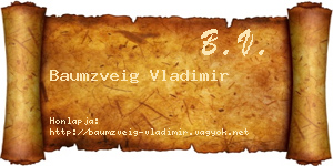 Baumzveig Vladimir névjegykártya